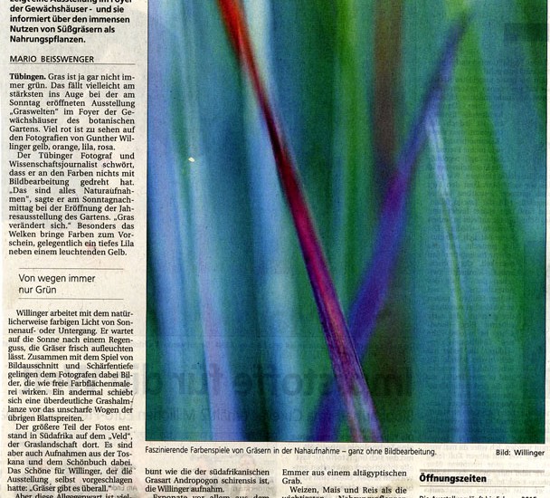 Graswelten in der Zeitung